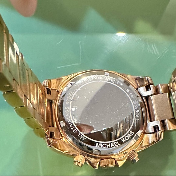 Michael Kors Blaire Rose Gold with Crystal Accents Women’s Watch - Picture 8 of 12